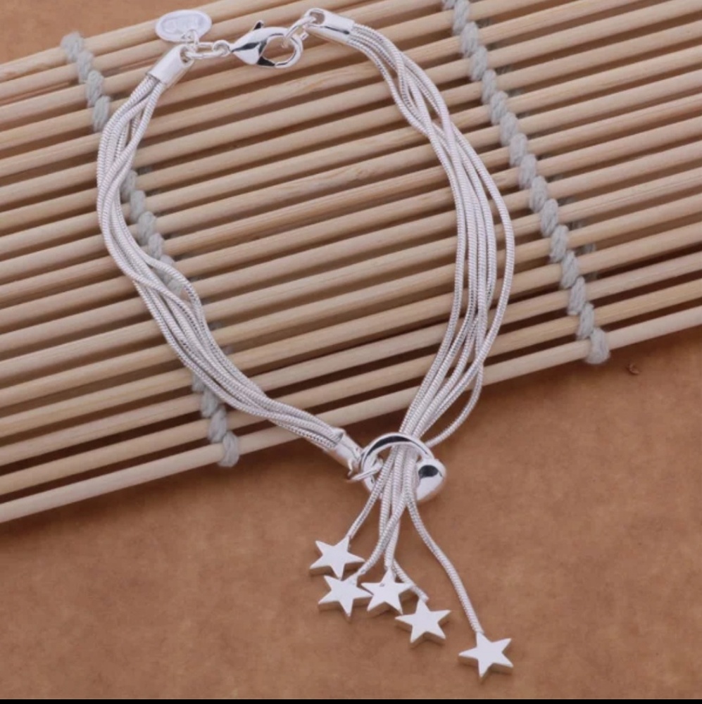 925 sterling silver bracelet, star bracelet - Picture 2 of 3